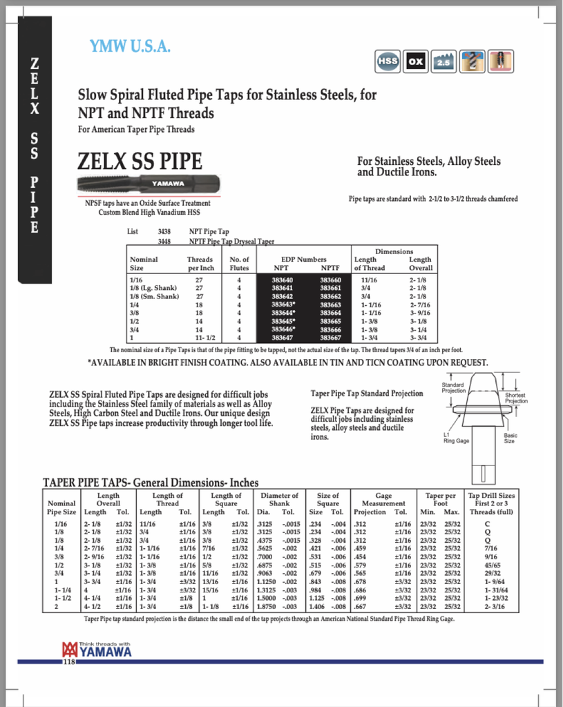 383645 1/2-14 NPT PIPE TAP
