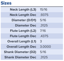 27738 .3125 DIA .4375 LOC X .9375 NECK COATED