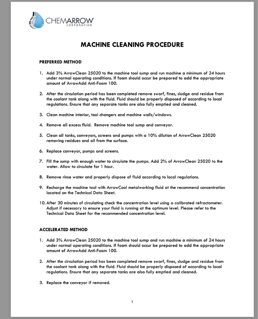 CA-250200-005 ARROWCLEAN 5GAL MACHINE CLEANER (GROUND SHIPPING ONLY)