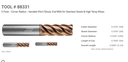 88331 .3750 DIA .7500 LOC .015CR 5FL HELICAL CMV