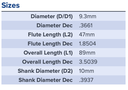 19063 9.3MM 3XD INT COOLANT DRILL GP