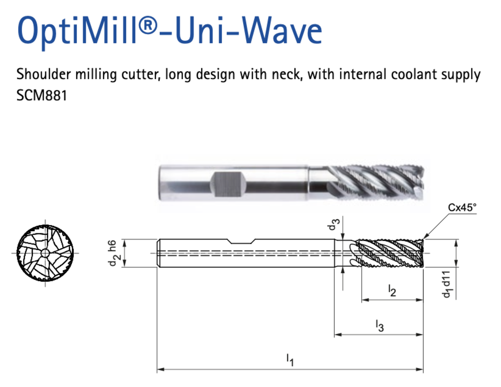 31102753 12MM DIA 26MM LOC 5FL .6MMBCH 83MM OAL COATED ROUGHER MAPAL PMV