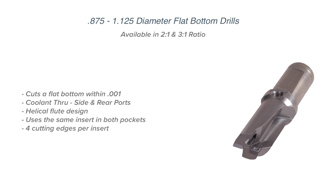 FB-875-3 .875 DIA 3XD FLAT BOTTOM DRILL K-TOOL