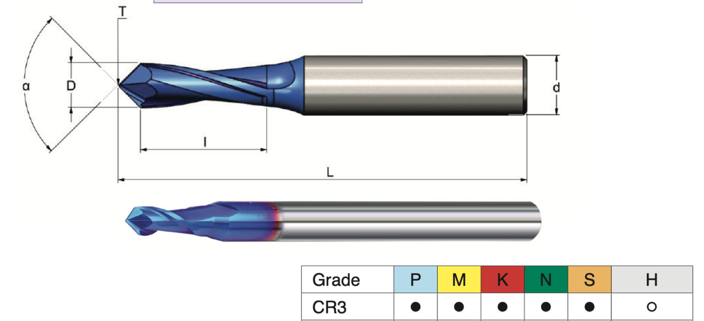 MF0504L8A90CR3 .157 DIA 90DEG DRILL MILL CARMEX