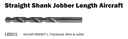 1060744 .4219 JOBBER DRILL COBALT 5/PACK NACHI