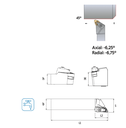 182020500 1" SHANK DDJNR-DOMX RH PALBIT SLC