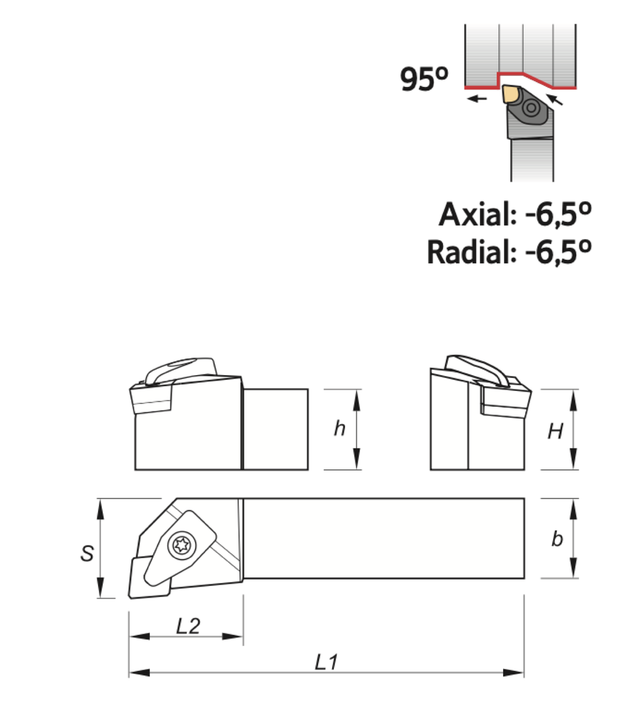2122466IN 1" SHANK CNMG43* LH PALBIT
