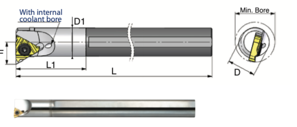 SIR0500P11CB CARBIDE 11IR* COOLANT HOLE CARMEX