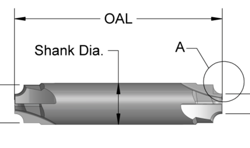 CR1-031 .031CR .240 MINOR .3750 SHK 2.500 OAL AB TOOL QTV