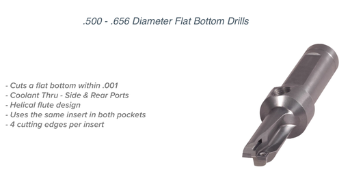 FB-562-3 .562 DIA 3XD FLAT BOTTOM DRILL K-TOOL