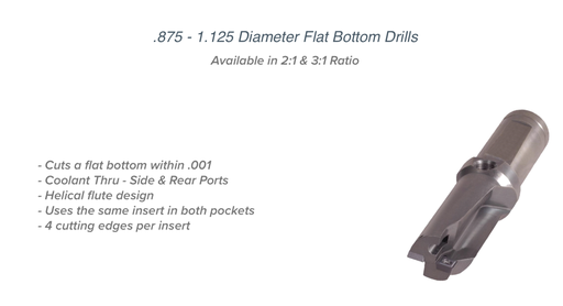 FB-1000 1" DIA 2XD FLAT BOTTOM DRILL K-TOOL