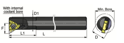 SIR0500M16B STEEL 16IR* COOLANT HOLE CARMEX